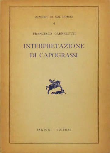 Giorgio, in-8, pp. 39. Br.edit.