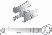 scomparsa 160 per radiatori privi di coprigiunti di fissaggio composto da 4 supporti per radiatori (RAL 1916), 4 mensole a scomparsa e istruzioni di montaggio Kit di fissaggio 3 (x4) Kit di fissaggio