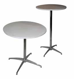 tavoli e tavoli bar tondi da 600 mm e 700 mm versione noleggio & catering (base in alluminio a 4 razze) la