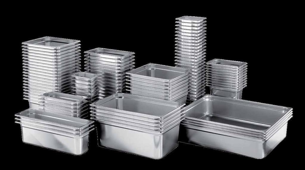 CONTENITORI IN ACCIAIO INOX STAINLESS STEEL CONTAINERS AISI 304 1.4301 UNI EN 631-1 MOD. COD. SP. / THK. FIN. H LT. 650 530 MOD.