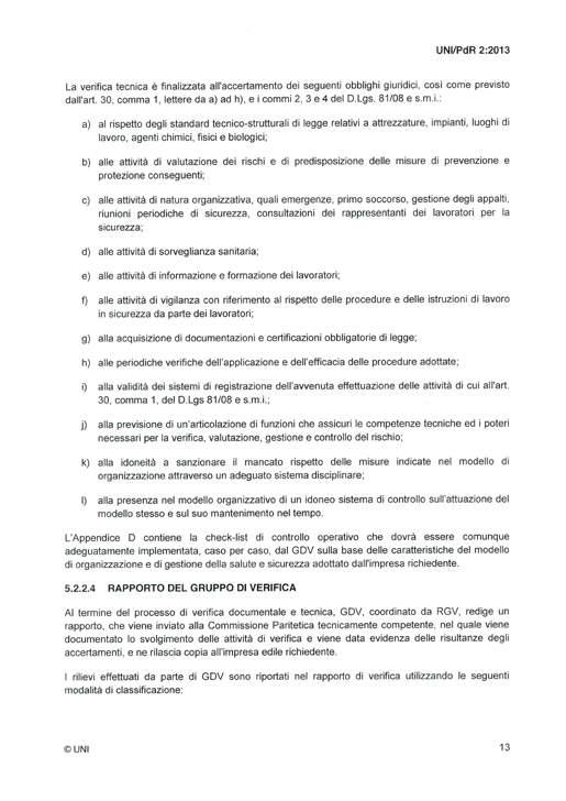 56 Quaderno della sicurezza in edilizia 13 Il valore