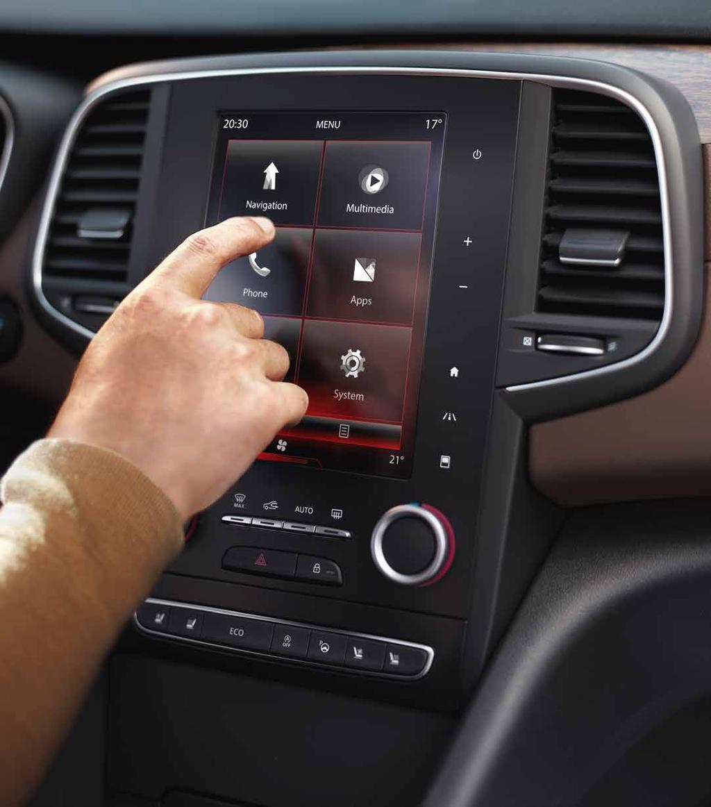 Tecnologia intuitiva, sensazioni inedite Renault Talisman ti invita a vivere un esperienza multimediale su grande schermo.