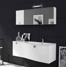 LISTINO FOTOGRAFICO DOUBLE NEW COMP. New DOUBLE Dn04 Bianco opaco Prezzi Base lavabo C/Prof. sx (1 cassettone) L. 91 H. 45 P.