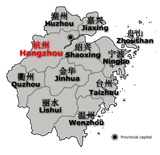 Provincia dello Zhe Jiang Capoluogo Hang zhou Superficie 101 800km² Abitanti 54 426
