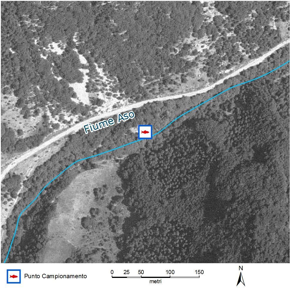 6.27 - Fiume Aso 6.27.1 - Caratteristiche ambientali La stazione è stata scelta nel tratto iniziale del corso d acqua a pochi km dalla sorgente.