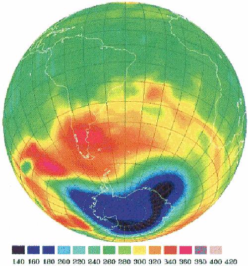 : Influenze sul CLIMA: In funzione della concentrazione di ozono, si ha anche un effetto serra : la radiazione infrarossa che viene dispersa dalla superficie della terra rimane in parte bloccata dall