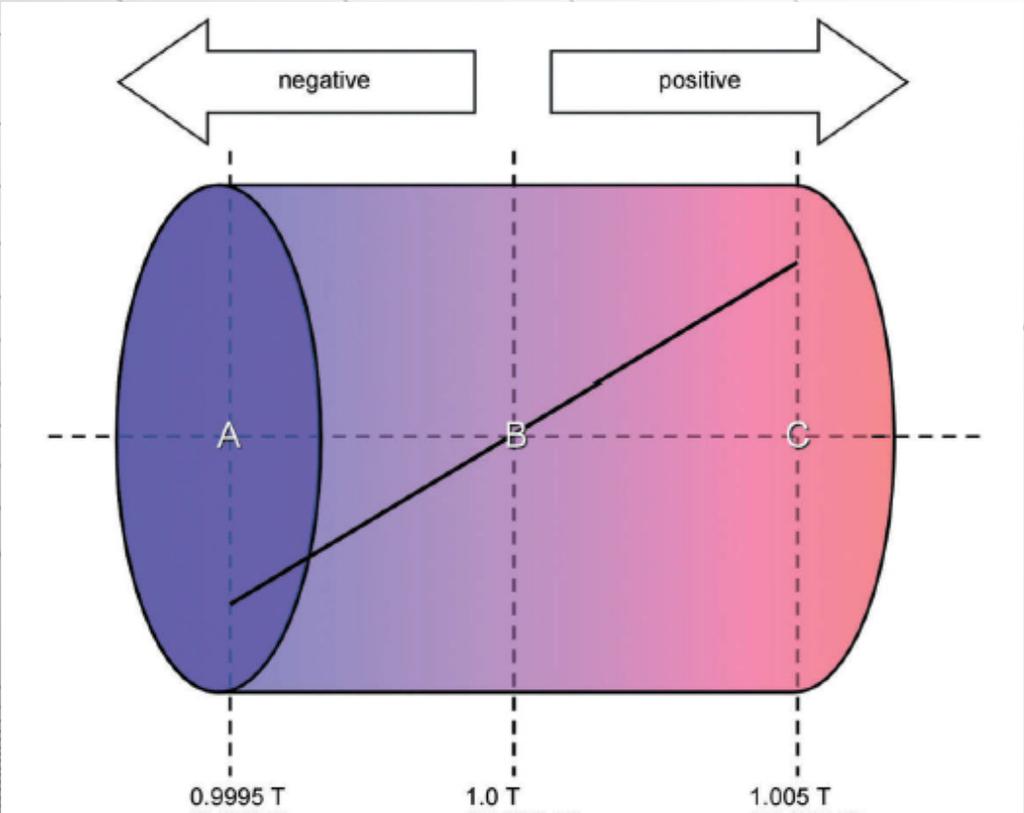 Un idea geniale Campo magnetico non uniforme: Gradiente = (Piccola) Variazione regolare del campo B 0 con la posizione entro il volume in cui