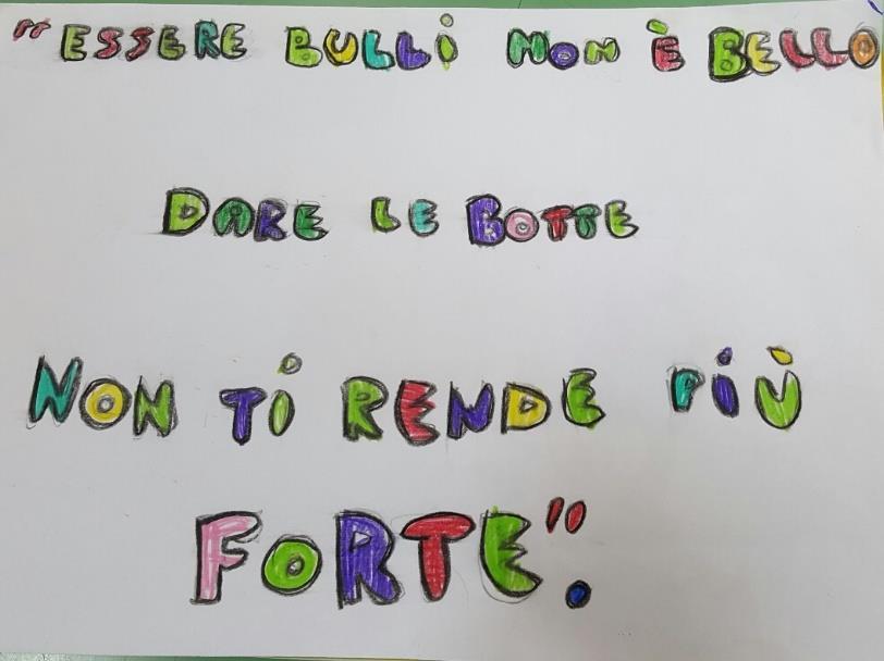 TESTO N. 7 Io il bullismo lo vorrei sconfiggere stando zitta zitta, e facendo finta che il bullo non esista.