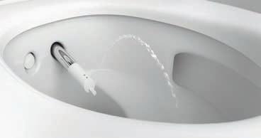 Getto delicato per l igiene intima femminile Geberit AquaClean Mera è dotato di un getto separato per l igiene intima femminile, particolarmente delicato.