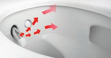 Asciugatore ad aria calda L'astina dell asciugatore ad aria calda si allinea automaticamente all ultima posizione dell erogatore del getto, per assicurare un asciugatura ottimale.