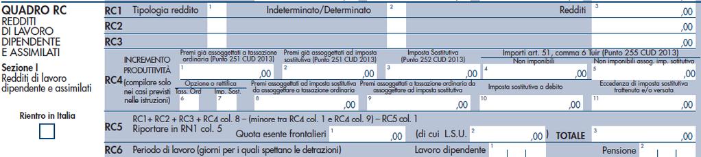 optando per la tassazione con le aliquote e scaglioni progressivi Irpef, nell ipotesi in cui il datore di lavoro ha applicato la tassazione sostitutiva (nella misura del 10%) dell Irpef ed