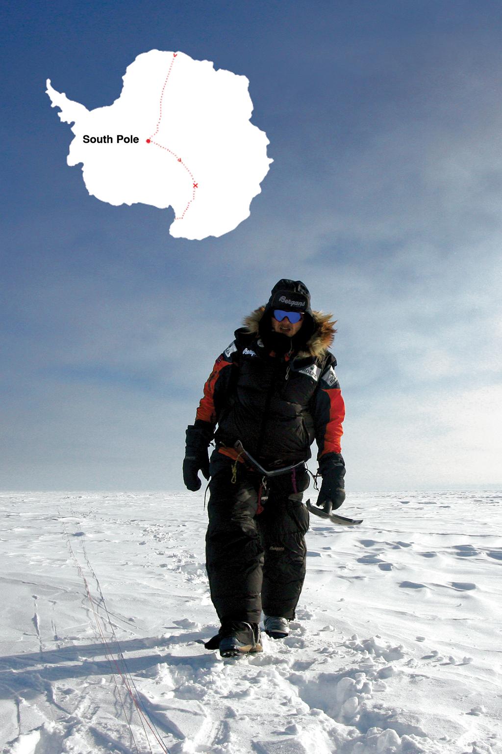 Rune Gjeldnes LA MARCIA PIÙ LUNGA L'esploratore norvegese Rune Gjeldnes divenne, nel 2006, il primo e unico essere umano ad aver attraversato le tre grandi distese di ghiaccio Groenlandia, Oceano