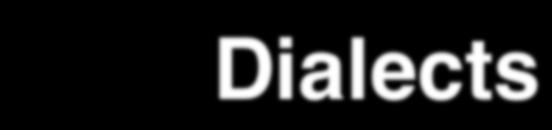 SQL Dialects Esistono varie implementazioni del linguaggio SQL, I Dialects: Standard MySQL Microsoft