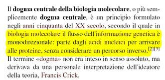 al filamento stampo del DNA. Biologia della Cellula Animale 2016 26 http://www.ncbi.nlm.nih.gov/class/mlacourse/modules/molbioreview/central_dogma.