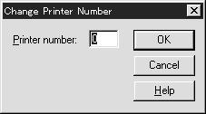 Tornare alla schermata descritta al punto 11, quindi fare clic sul pulsante Numero della stampante per impostare un numero di stampante compreso tra 0 e 254. 14.