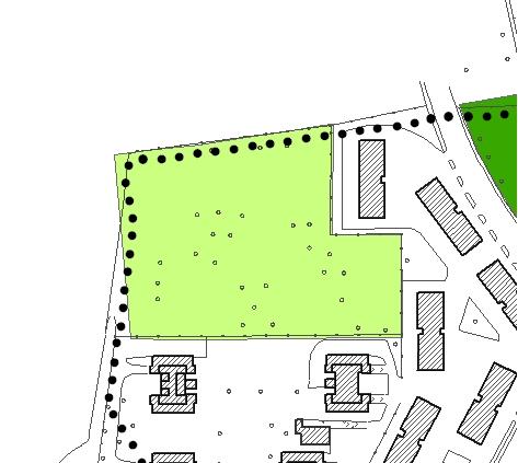 6-21 Via Fermi Superficie territoriale 10523,95 Superficie coperta / Superficie Lorda di Pavimento / N piani / Area Verde di notevoli dimensioni con alberi di buona qualità al