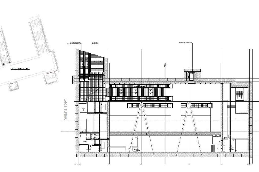 4 Nuovo sottopasso RFI attualmente raggiungibile grazie a una scala fissa e un ascensore per ciascuna banchina della stazione ferroviaria Stazione Metropolitana FS le banchine della Metropoliatana