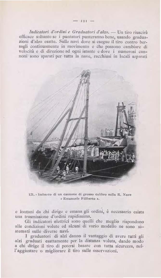 - J21 - l11dicalori d'ordi11i e Graduatori cl'alzij. - Un tiro riuscirà efficace soltanto se i puntalori punlcranno bcme, usando graduazioni d':il1.o csaue.