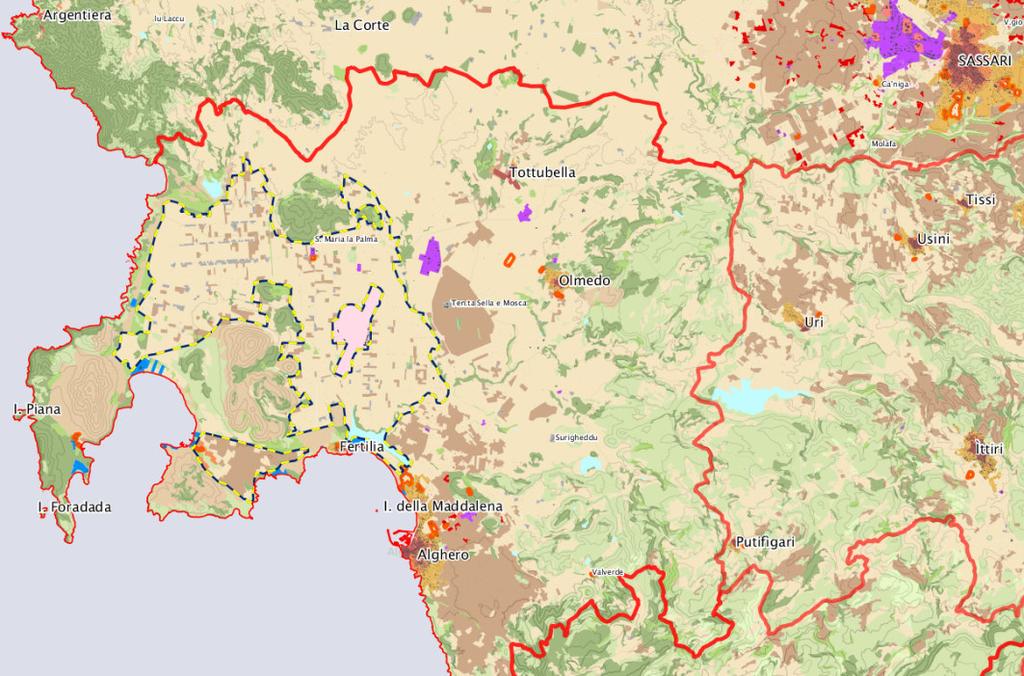 Componenti di paesaggio con valenza ambientale L area oggetto di ampliamento è individuata dal P.P.R. come area ad utilizzazione agricolo-forestale.