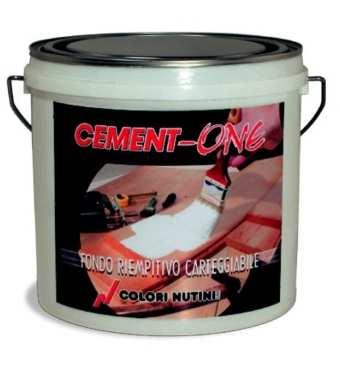 NON NECESSITA DI CARTEGGIATURA 10/20% 12h SOVRAVERNICIABILE CEMENT-ONE Fondo riempitivo per legno e muro con una buona copertura e facilmente carteggiabile.