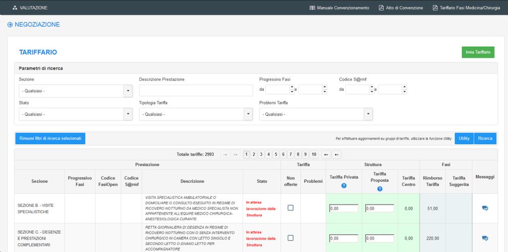 Altresì sarà possibile inserire nuove prestazioni non ancora in convenzione con il Fondo.