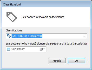 E consigliabile dividere le scansioni in base alla tipologia dei documenti creando diversi file.