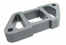 alluminio Dimensioni: 100x233 mm Fissaggio: 2 barre filettate M12 e resina bi-componente Materiale: lega di alluminio Dimensioni: