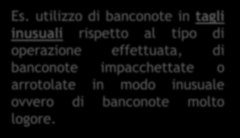 utilizzo richiesta, di banconote in assenza in tagli di inusuali ragionevoli