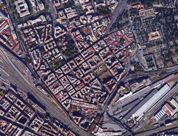 Nasce nel quadrante est di Roma (fuori Porta Tiburtina), come naturale sviluppo della città fin dai primi anni del Regno.