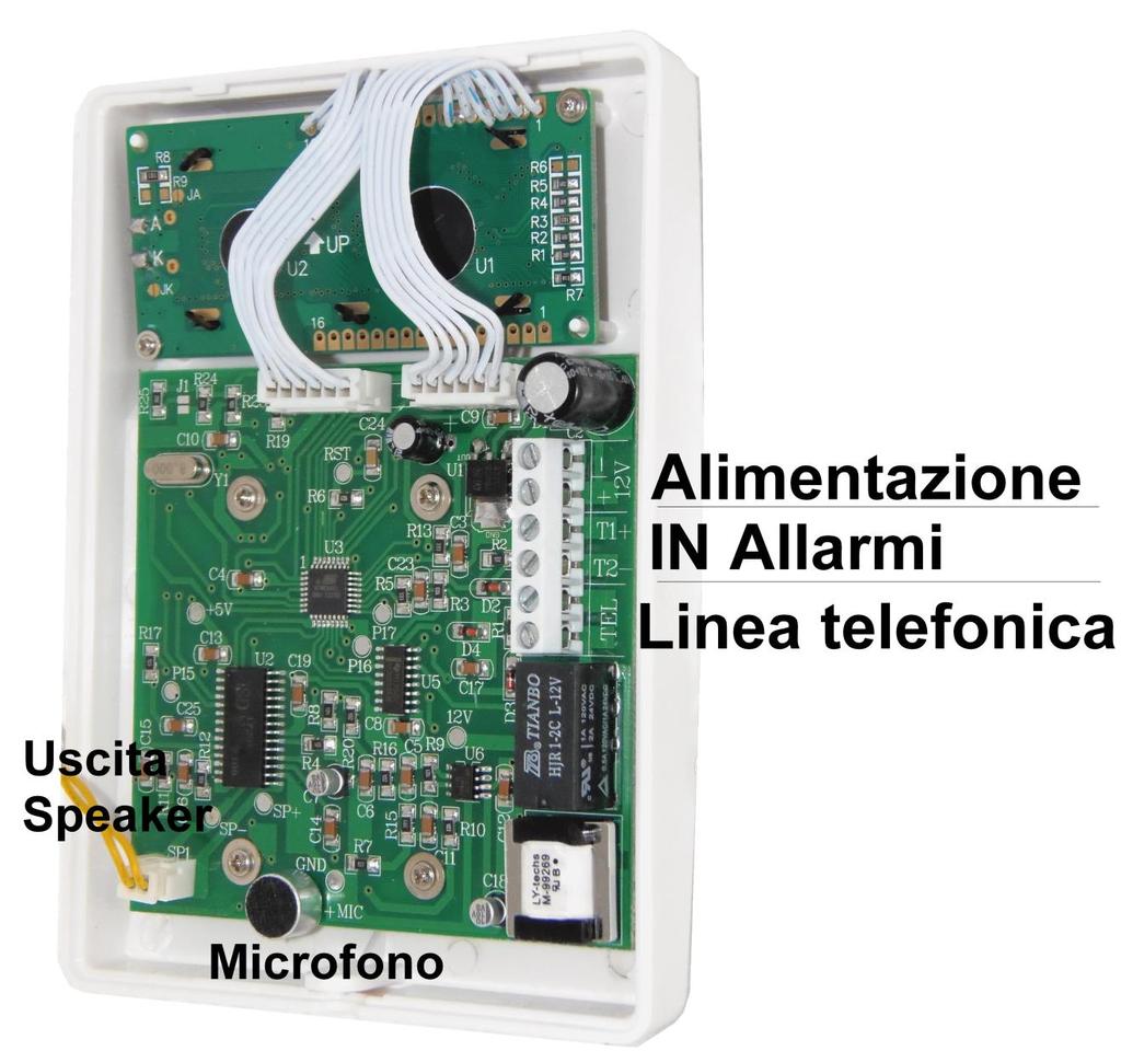 Impostazione del tipo di allarme a singola chiamata o chiamata generale; Riconoscimento della chiamata andata a buon fine Spegnimento automatico del display dopo 2 minuti di inattività