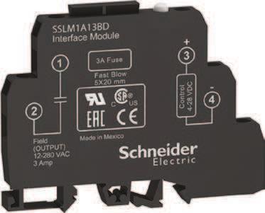Presentazione, descrizione Interfacce statiche SSLM per segnali ON/OFF Presentazione della gamma Le interfacce a relè statici SSLM si presentano sotto forma di moduli slim modulari compatti