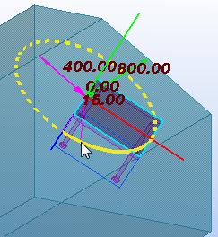 Per Operazione da eseguire Modificare la quota di una posizione Spostare o ruotare la parte personalizzata specificando una distanza o un angolo Interrompere la modifica Premere Esc.