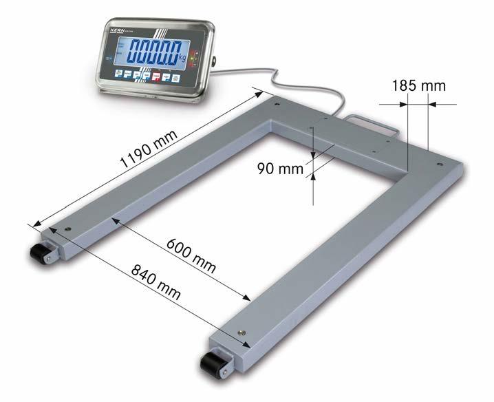 Bilancia per pallet UFC 3 4 5 Bilancia per pallet con sollevamento carichi in acciaio (IP67) e apparecchio indicatore in acciaio inox, con certificazione di approvazione [M] Massima mobilità: grazie