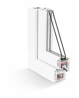 del profilo da 70 mm che si inserisce perfettamente in edifici già esistenti Isolamento termico