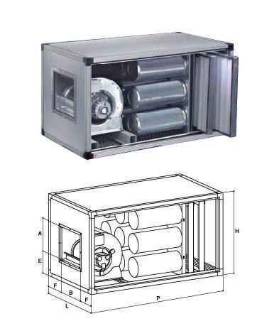 LINEA RISTORAZIONE - CAPPE E IMPIANTI DI ASPIRAZIONE MOTORE CARBONI ATTIVI MONOFASE Ventilatore centrifugo cassonato direttamente accoppiato monofase a carboni attivi.