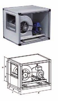 AIR VENTILATORI CASSONATI A TRASMISSIONE A PALE ROVESCIE Ventilatore centrifugo cassonato a doppia aspirazione, a trasmissione. Il cassone è composto da una strutt.