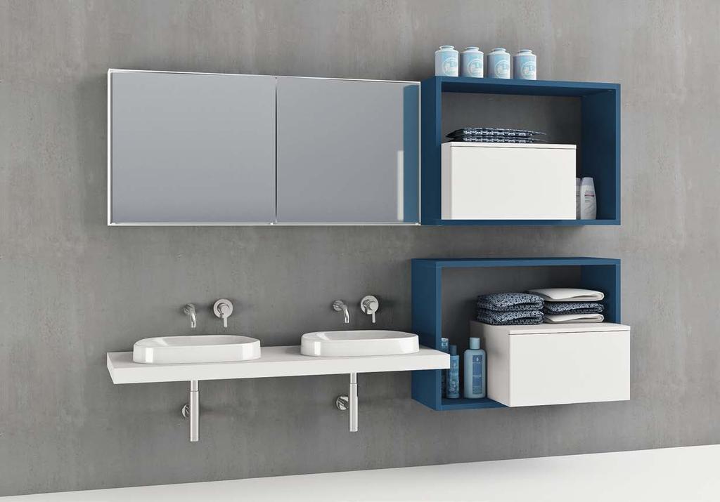 infinity 19 bagno bathroom infinity 20 bagno bathroom BIANCO OPACO blu egeo bianco opaco Il bagno arredato