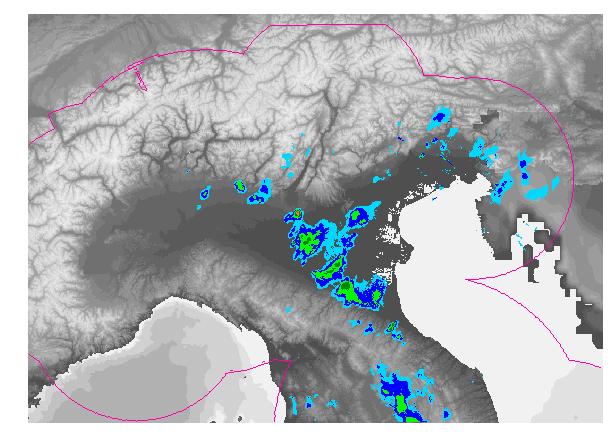Figura 2: Mappa di analisi (da modello IFS-ECMWF) del campo di geopotenziale, temperatura e vento a 500 hpa del 26/05/2015 alle 00 UTC.