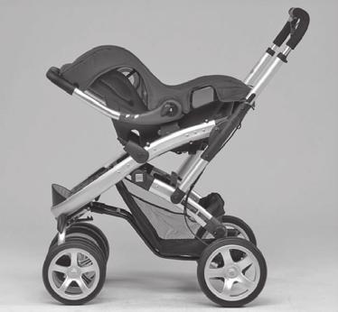 Baby Zero Plus Unisystem Inserire gli agganci negli alloggiamenti, premere verso il basso fino a che un