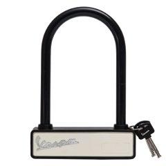 Disck brake lock with 5 mm diameter lock pin, lock with reversible key, casing in special steel drill-proof and pick-proof, includes carrier bag and reminder.