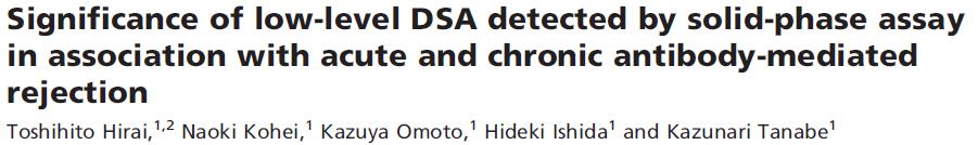 The RIT/DFPP-induction protocol may improve graft survival even in patients with low-level DSA. Gruppo 1) 45.