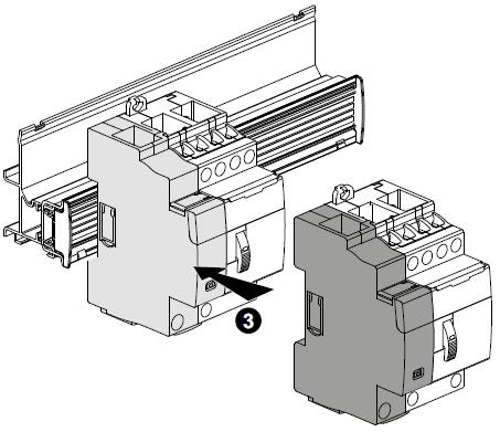 Questo tipo di connessione è consigliato quando molti moduli EMS BTDIN sono installati sulle stessa guida DIN.