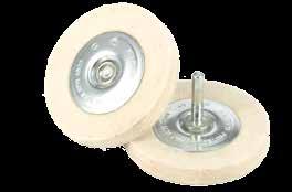 RL P FELT FLAP WHEELS WITH SPINDLE The right tool to bring to a mirror polish finish small surfaces and inside walls of round stainless steel tubes. To be used with polishing compound.