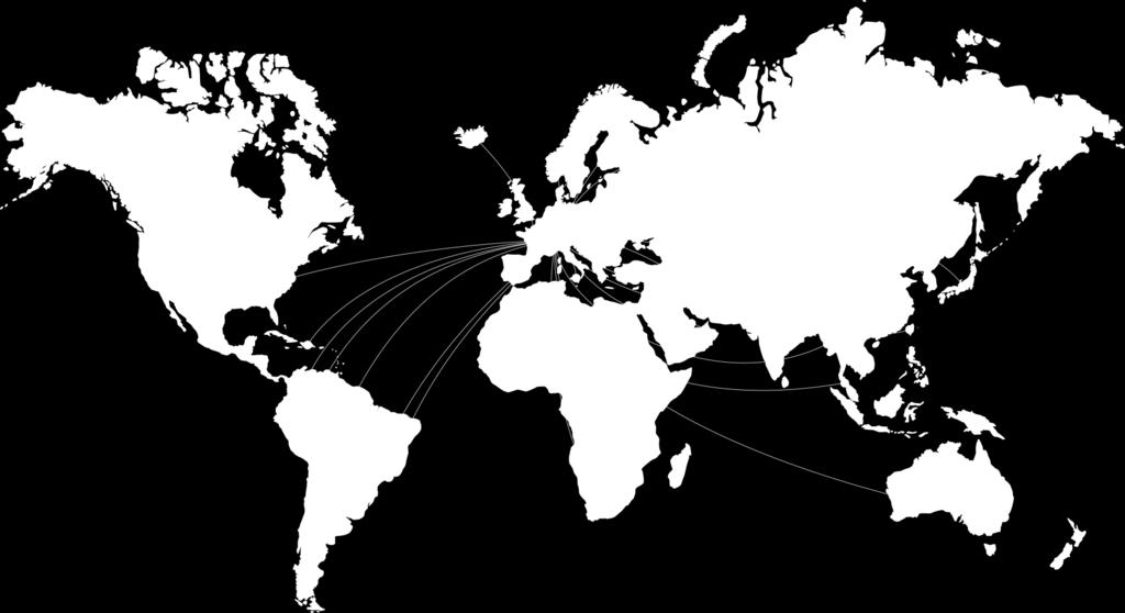 Panoramica Rete internazionale: presenza in oltre 90 Paesi