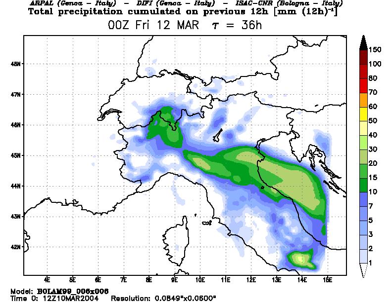 Precipitazioni Bolam