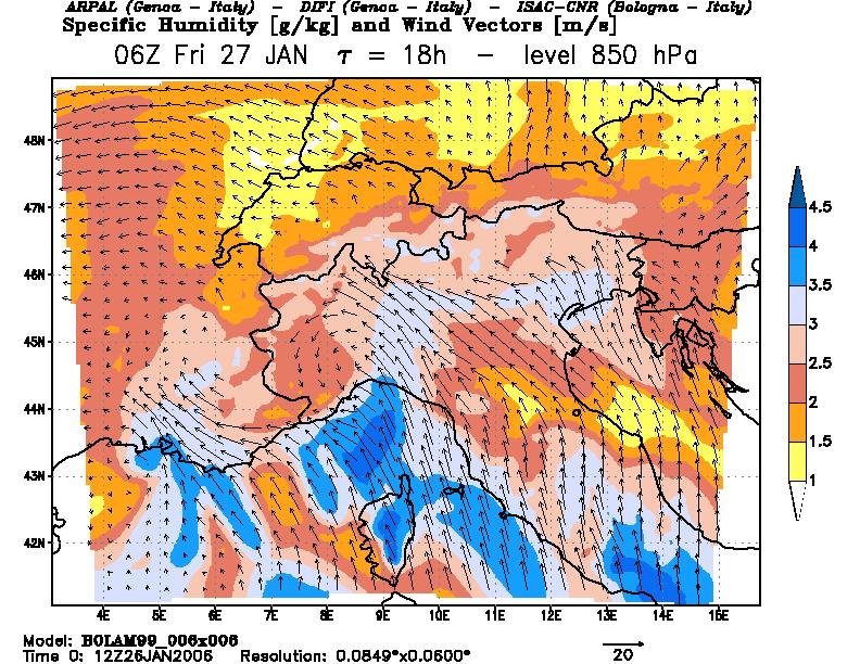 UMIDITÀ SPECIFICA Venti Forti da