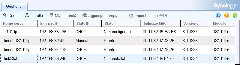 Dopo l'installazione di DSM, sarà possibile gestire tutte le funzioni della propria DiskStation accedendo al DiskStation Manager tramite un browser Web.