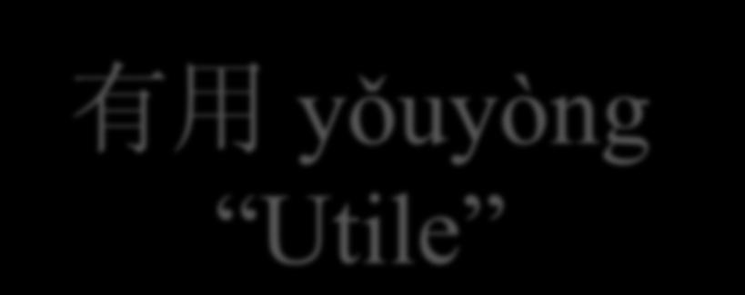 有用 yǒuyòng Utile Seguito da alcuni nomi, il verbo 有 può dare vita a composti in tutto simili ad aggettivi.