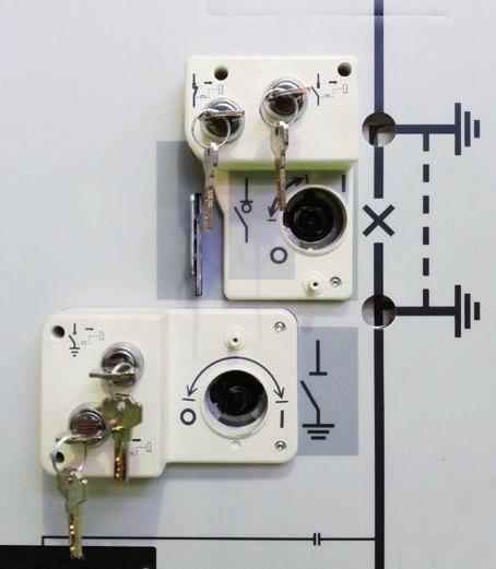 L interblocco più importante è quello presente tra la posizione di terra del sezionatore di terra e la porta per poter accedere allo scomparto sempre in completa sicurezza.