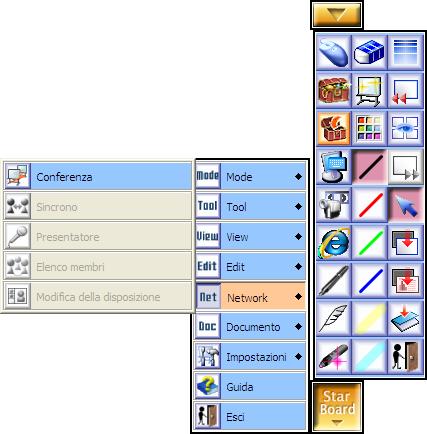 Menù Network Permette di configurare e gestire un collegamento in video